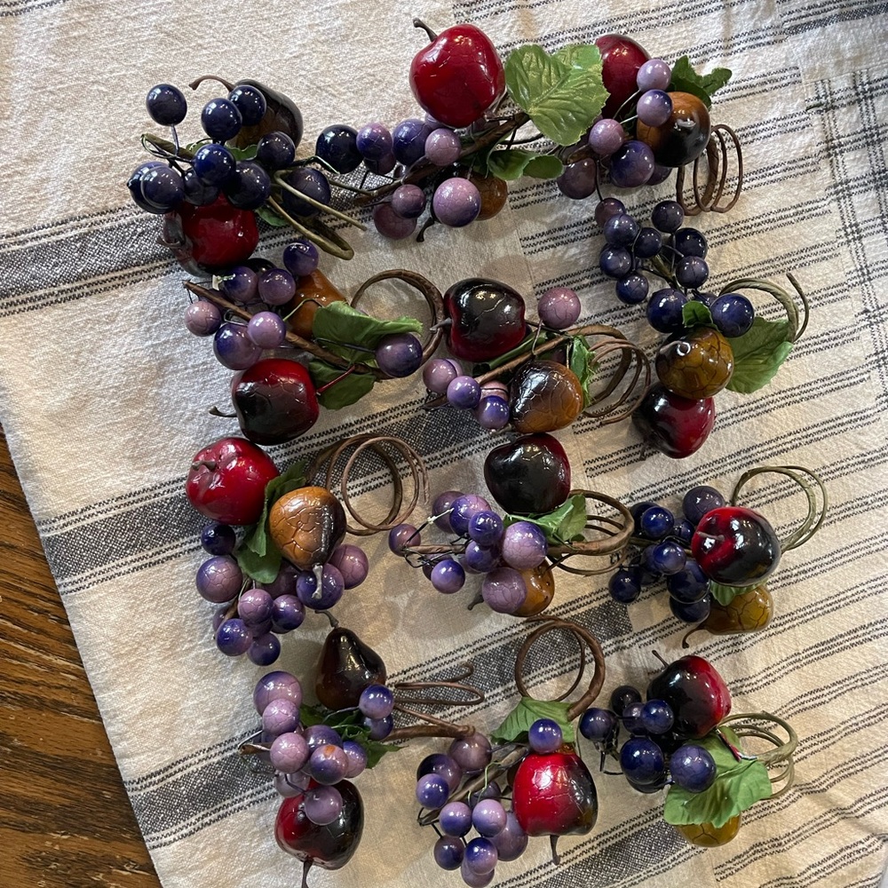Fruit-Themed Dining Table Napkin Rings
